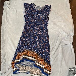 Brandless Dress Floral Blue dress in large